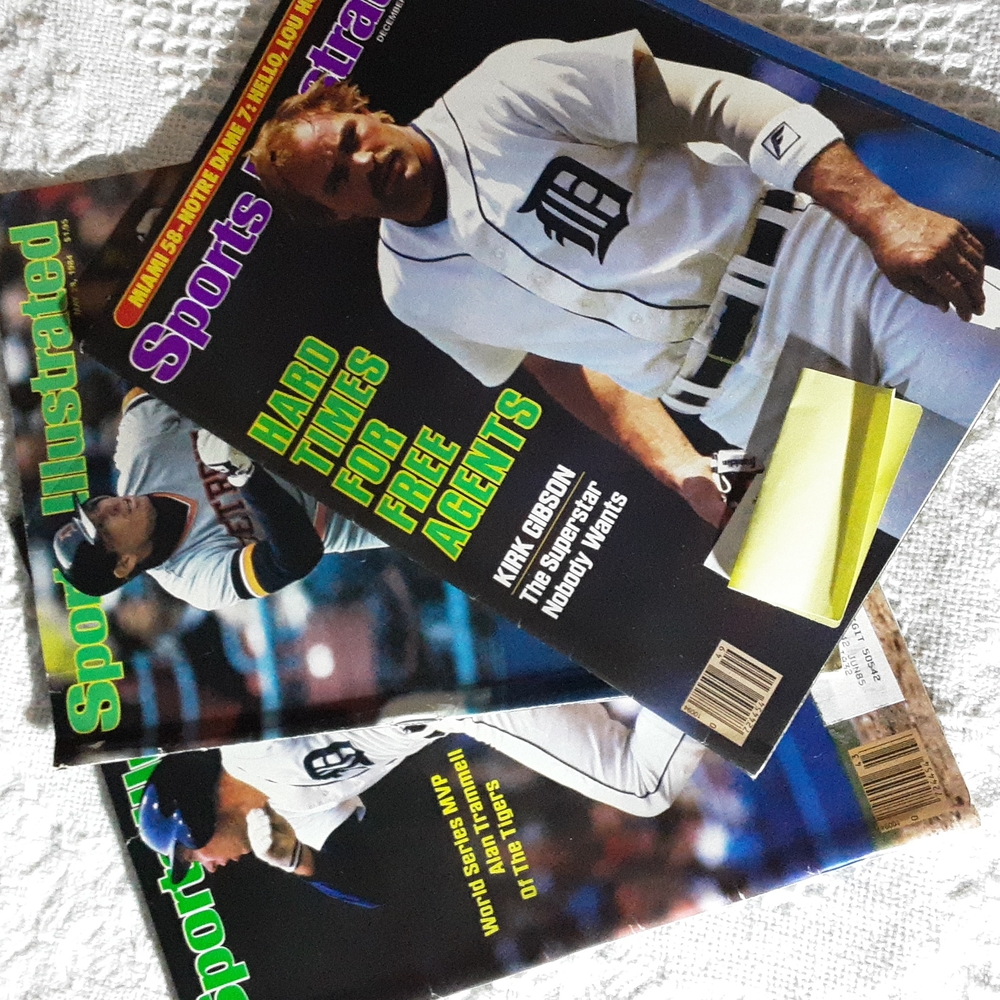 3 Vintage MLB Sports Illustrated Magazines